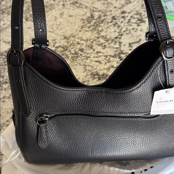 Coach Lori Shoulder Bag – Black Pebble Leather (Style C4824 / V5Black) - Picture 16 of 16